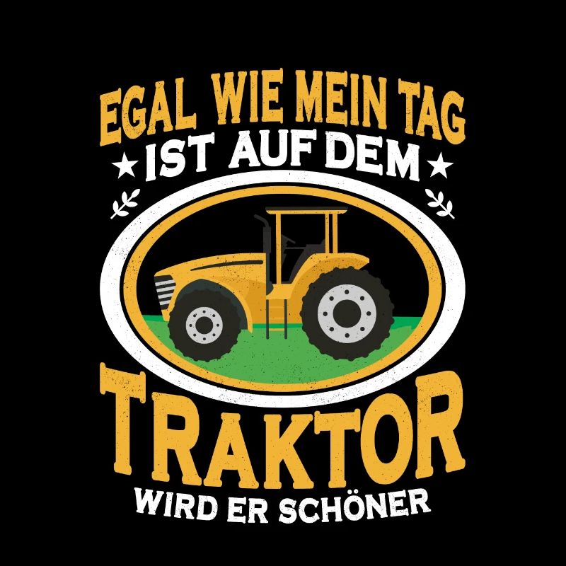 Auf dem Traktor wird er schöner Bauer Trecker