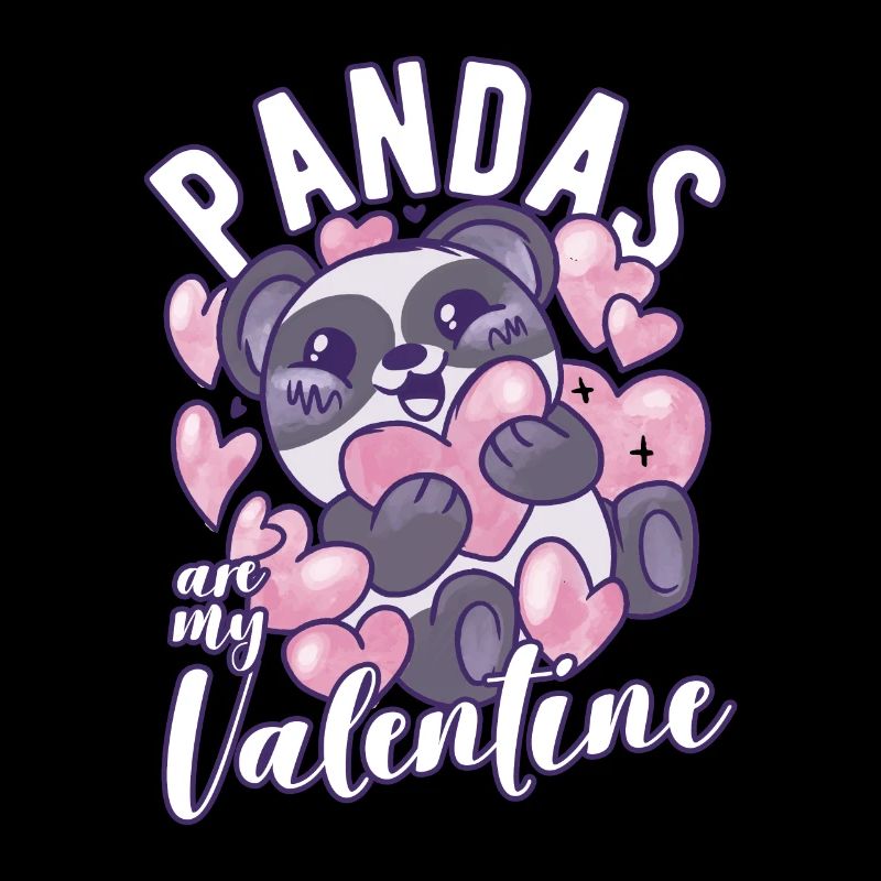 Les pandas sont mon amour de panda drôle de Saint-Valentin