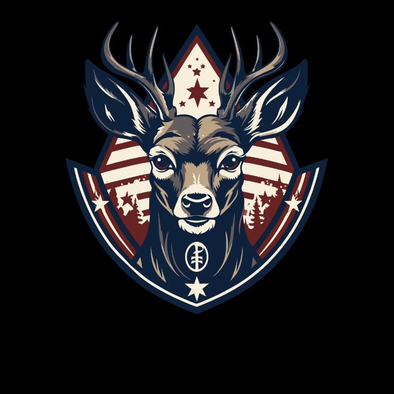 Emblem eines Hirsches und eines jungen Bocks