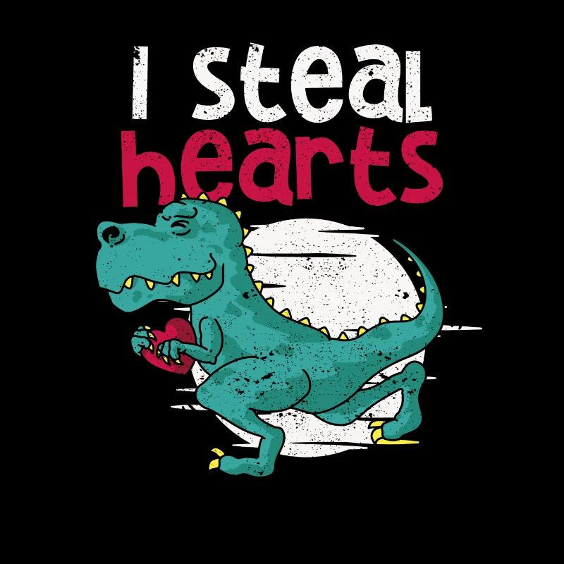 Je vole des coeurs Saint-Valentin dinosaure T Rex