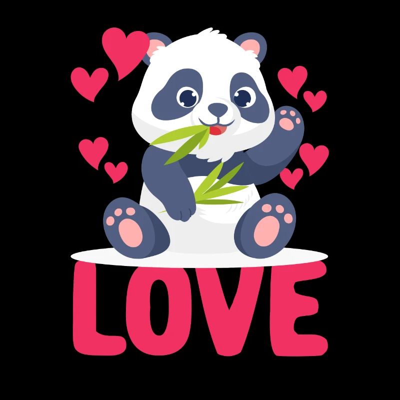 Love Panda Saint-Valentin Drôle Mignon Panda