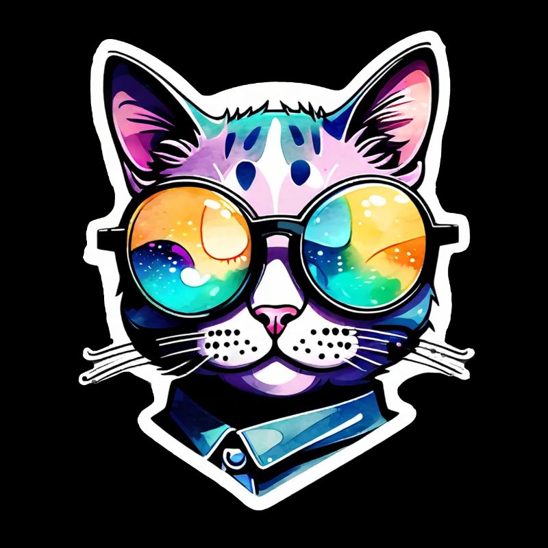 Chat avec lunettes de soleil - chat avec lunettes