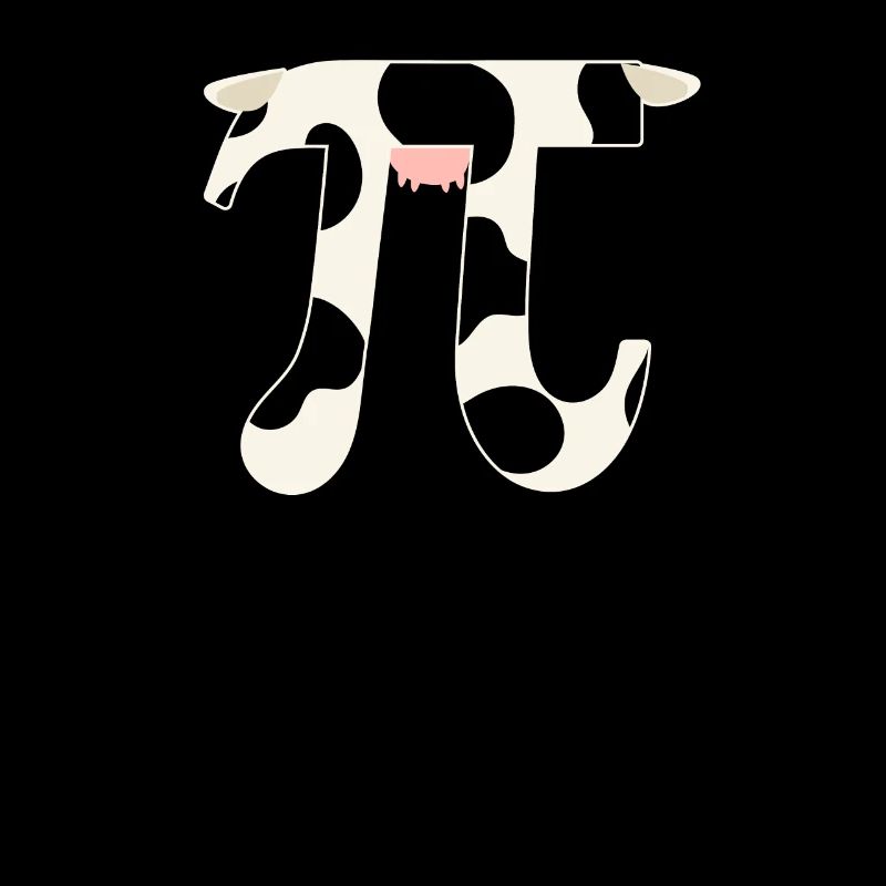 Cow pie lover pi day icon funny math