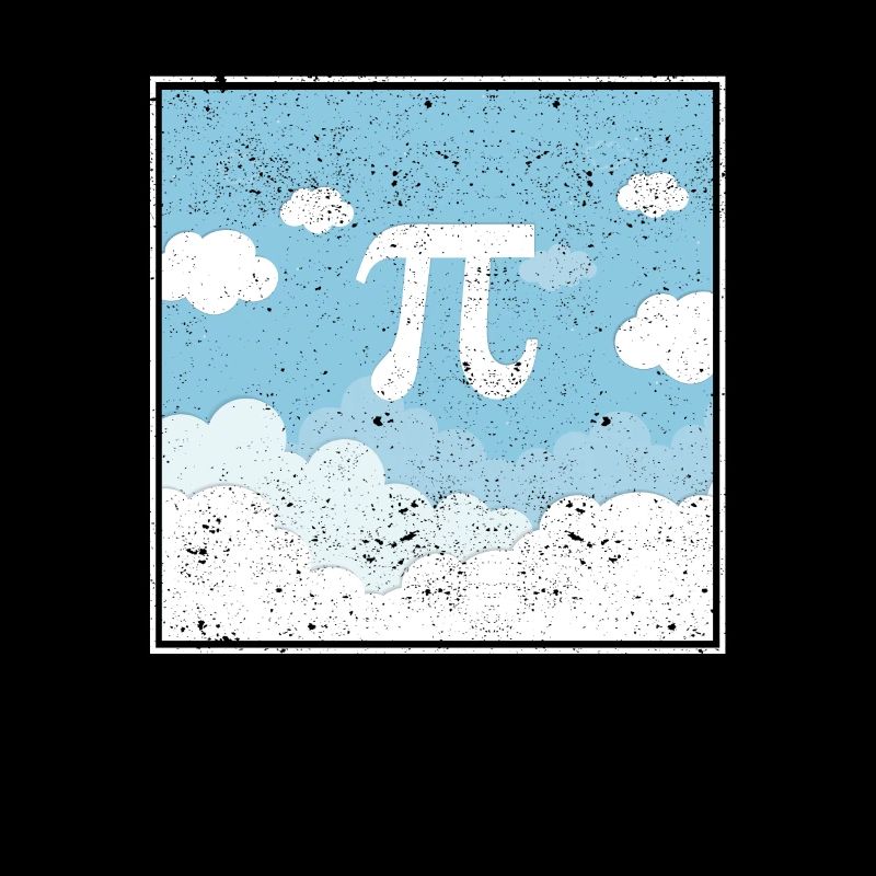 Pi Day Symbol In den Himmel Wolken Lustige Math