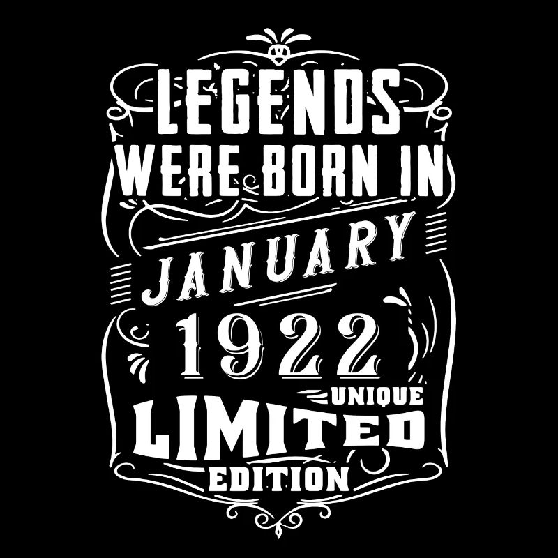 Geburtstag Januar 1922 Jahr Limited Edition