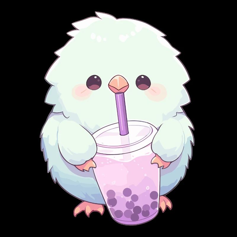 Inséparable kawaii boit Boba Bubble Tea Chibi