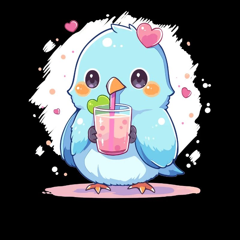 Inséparable kawaii boit Boba Bubble Tea Chibi