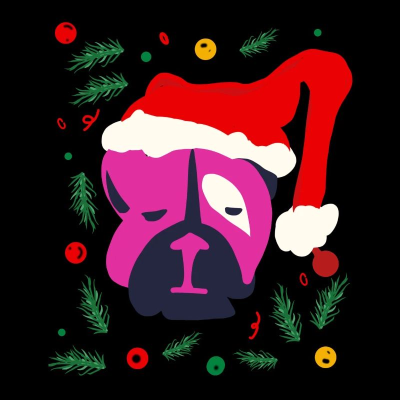 Chien de Noël - Joyeux Noël - Joyeux chien