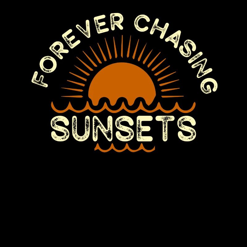 Forever Chasing Sunsets Retro Summer Vacation