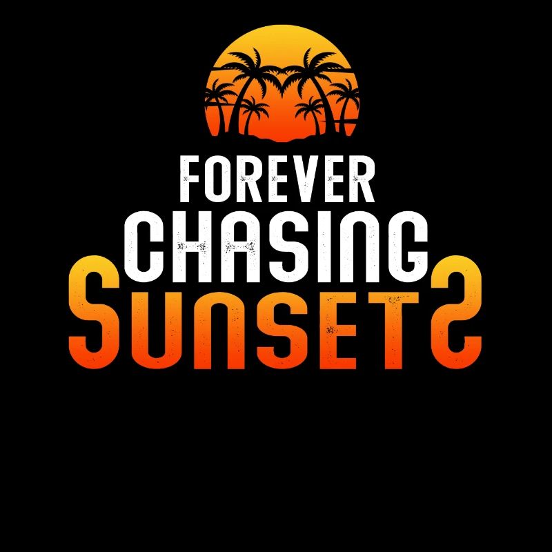 Forever Chasing Sunsets Retro Summer Vacation