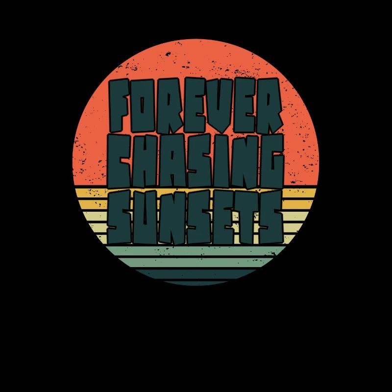 Forever Chasing Sunsets Retro Summer Vacation