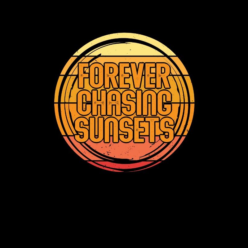 Forever Chasing Sunsets Retro Summer Vacation