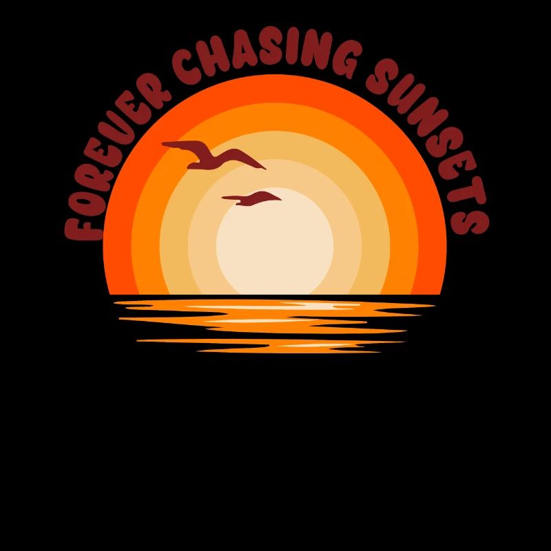 Forever Chasing Sunsets Retro Summer Vacation