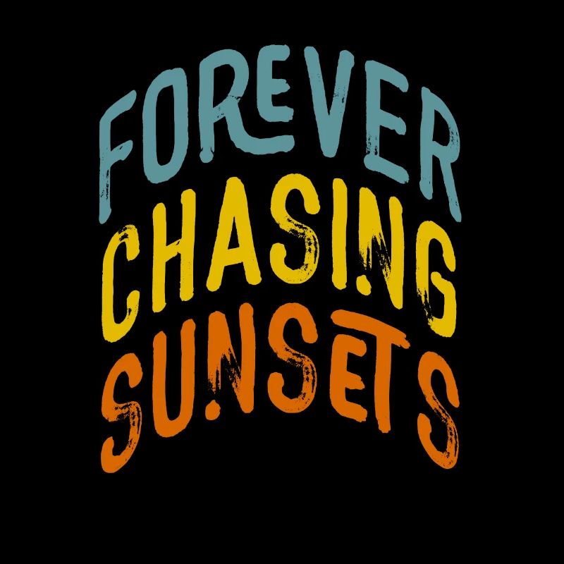 Forever Chasing Sunsets Retro Summer Vacation