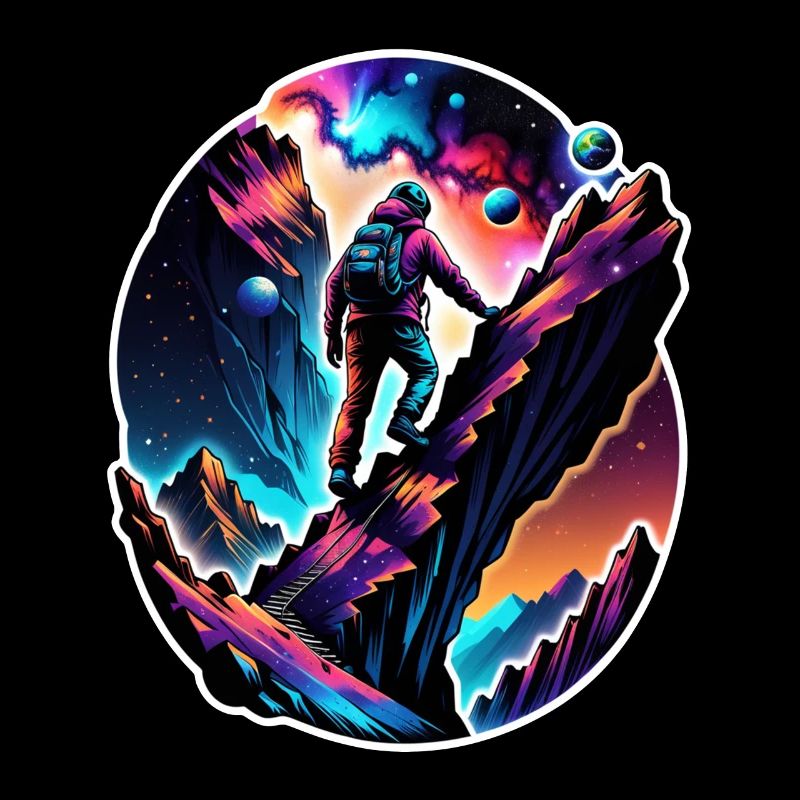 Climbing - Moon - Space