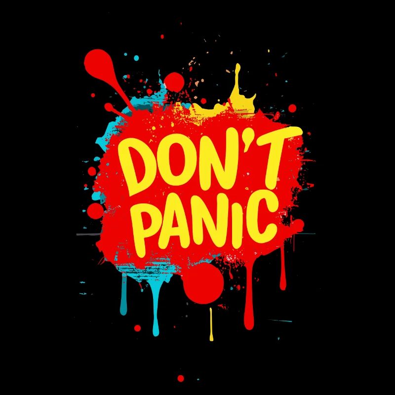 Don't Panic! Funny Saying Quote Statement