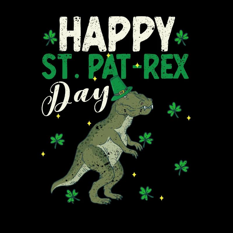 Glücklich St.Pat-Rex Tag Saint Patrick Dinosaurier