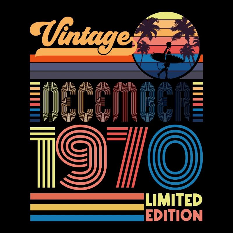 Geburtstag Dezember 1970. Geschenk vom Dezember 1970.