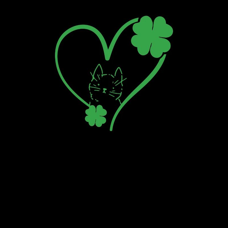 Chat Silhouette Shamrock St Patrick’s Day