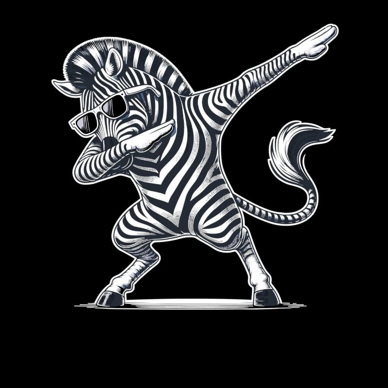 Cooles Zebra Dabbing Tanz Move Zebra