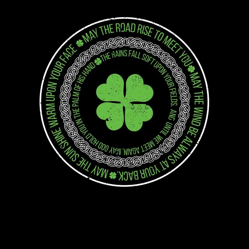 Irish Heritage Blessing Celtic Knot Clover