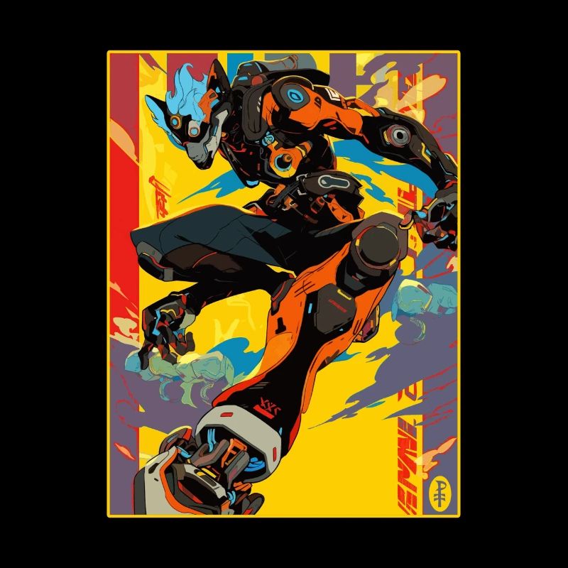 Graffiti Anime Manga Mecha Bot