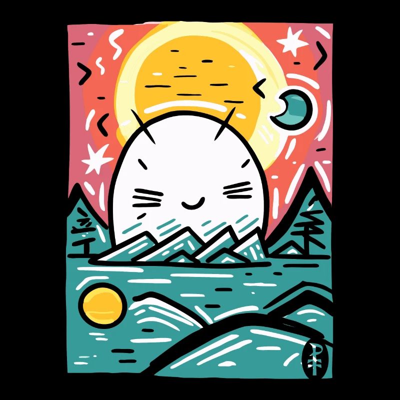 Créature mignonne se cachant dans la nature