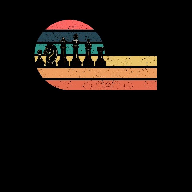 Vintage Chess Player Retro Sunset Chess
