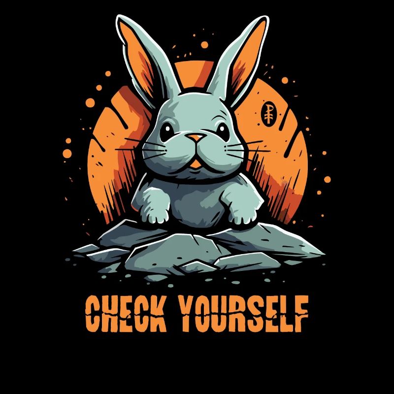 Check dich selbst: Ein cooler orangefarbener Hase