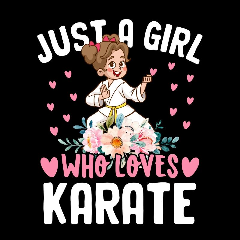 Nur ein Mädchen, das Karate liebt