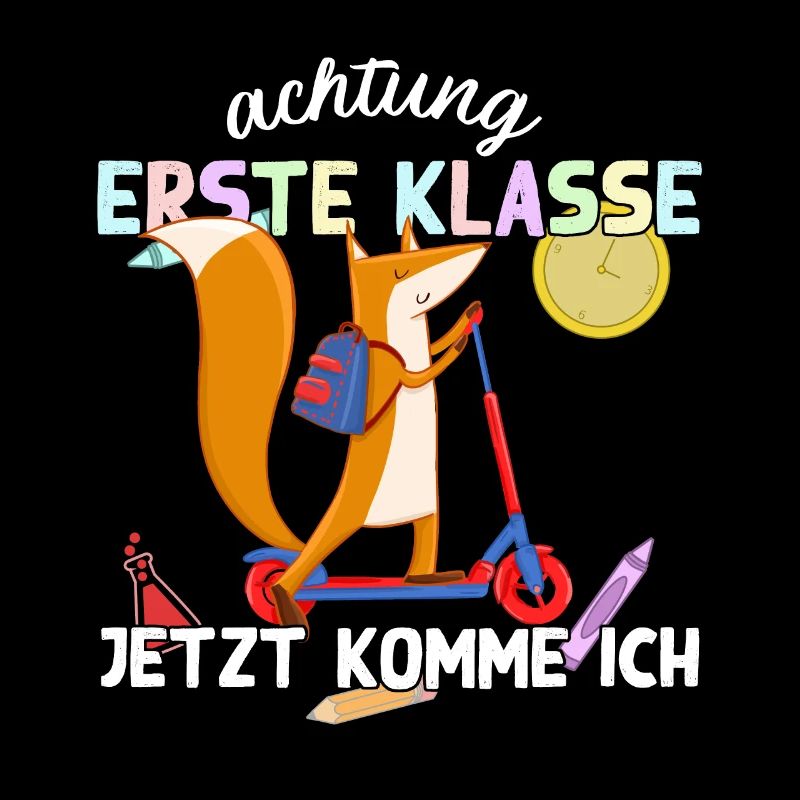 Fuchs Schulkind Einschulung Erste Klasse Design