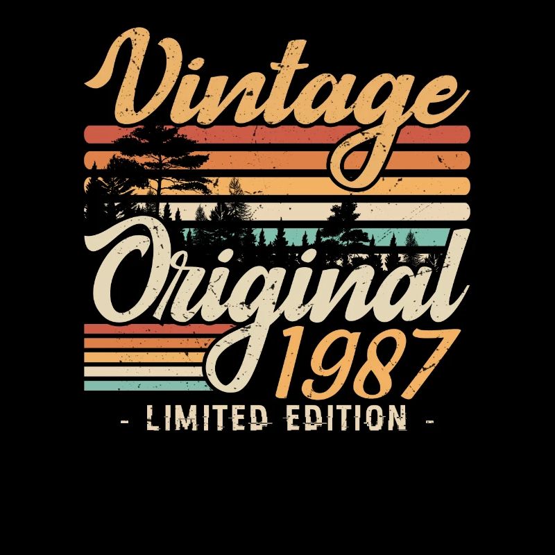 Vintage Anniversary Made in 1987 Retro 1987