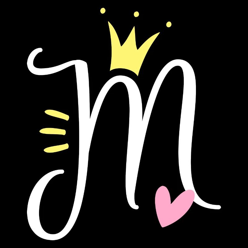 Letter M Initial Letter Crown