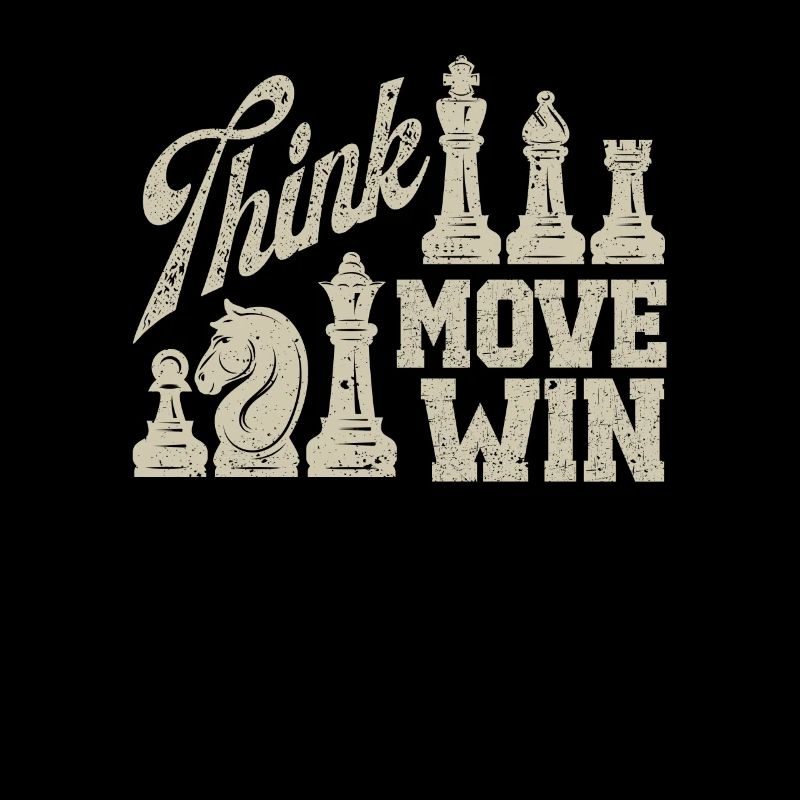 Think Move Win Jeu de société drôle de joueur d’échecs