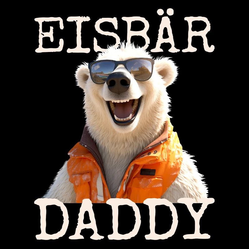 Eisbär Daddy Papa Bären Dad Vatertag Süße Eisbären
