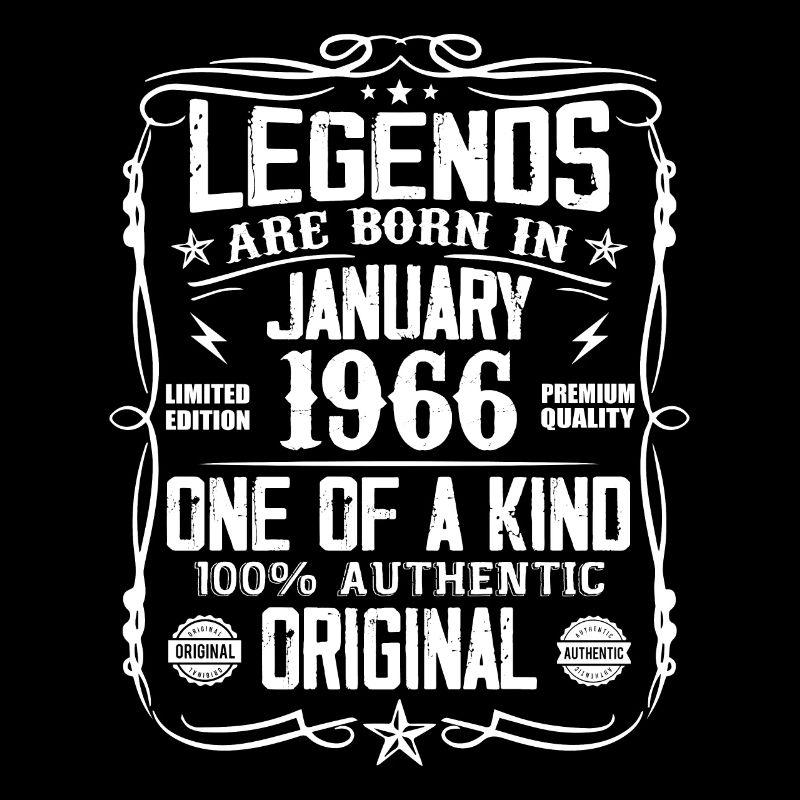 Geburtstagsgeschenk geboren im Januar 1966