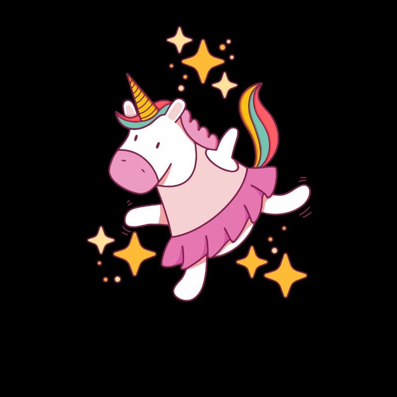 Ballet Dancer Unicorn Rainbow Ballerina Tutu