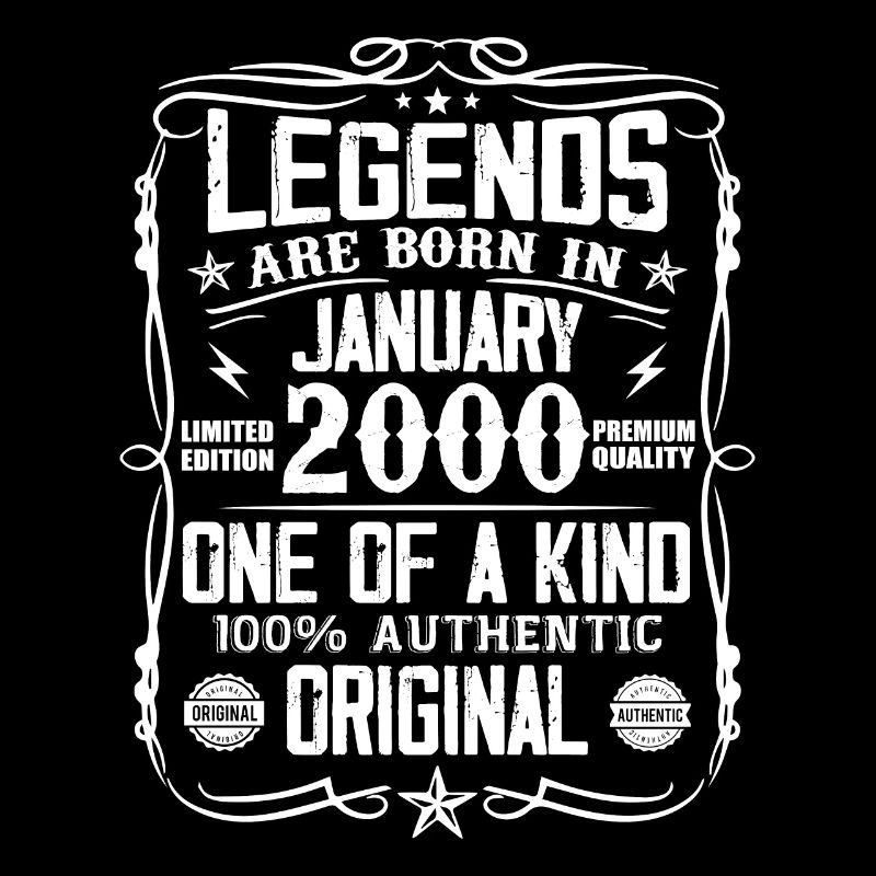 Geburtstagsgeschenk geboren im Januar 2000