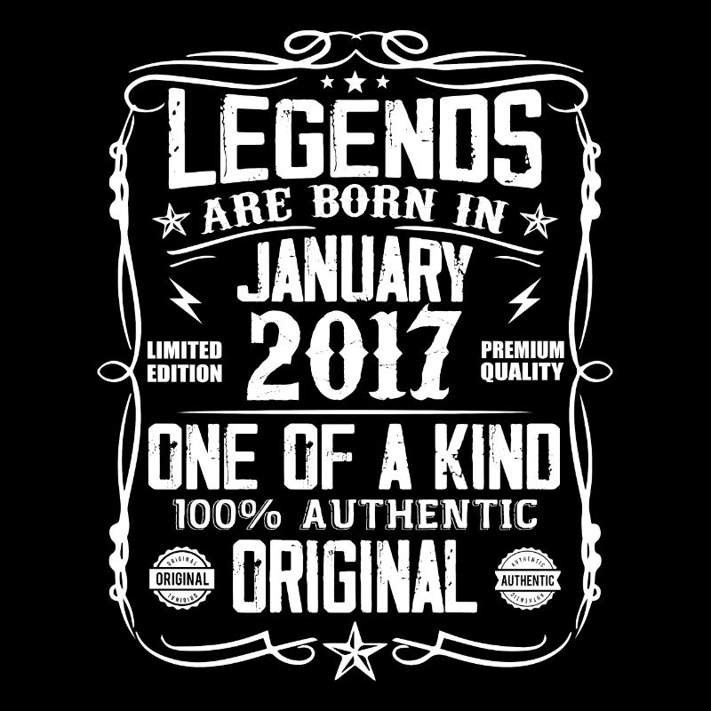 Geburtstagsgeschenk geboren im Januar 2017