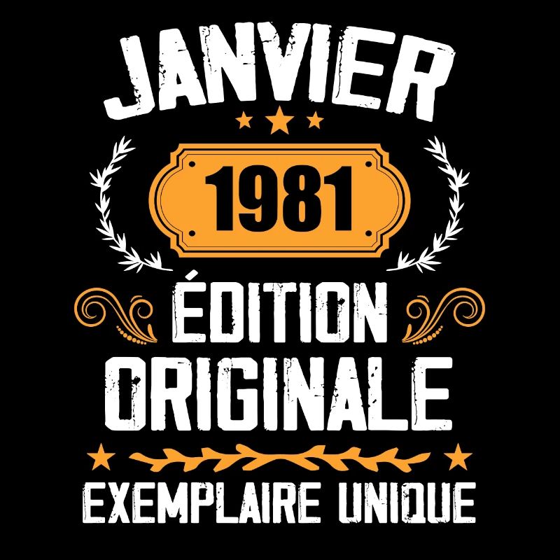 Anniversaire Cadeau Millésime Janvier 1981 - 1981