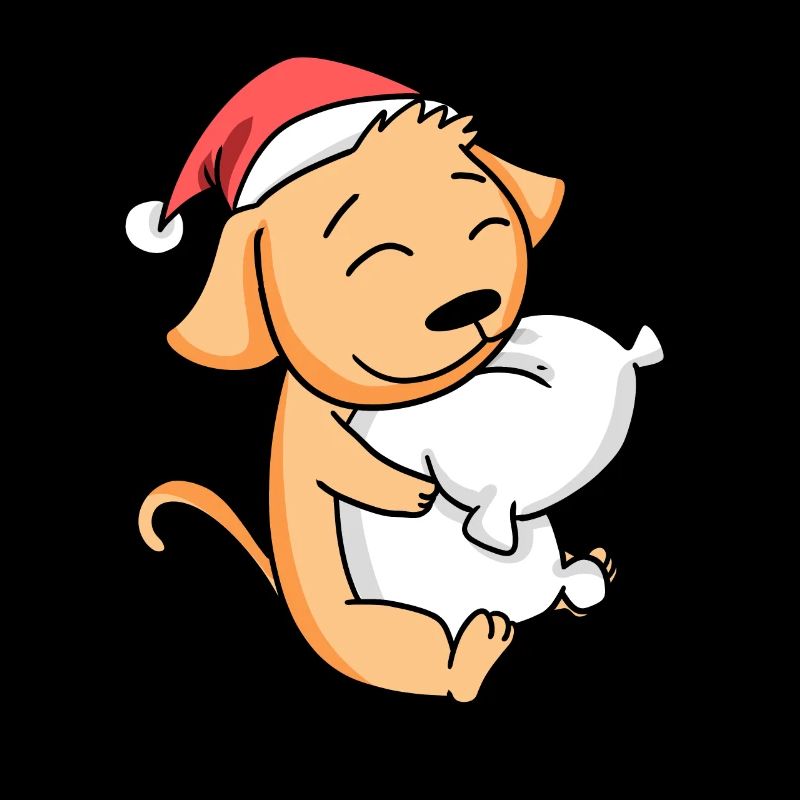 Chien Mignon Fatigué Dormir En Noël