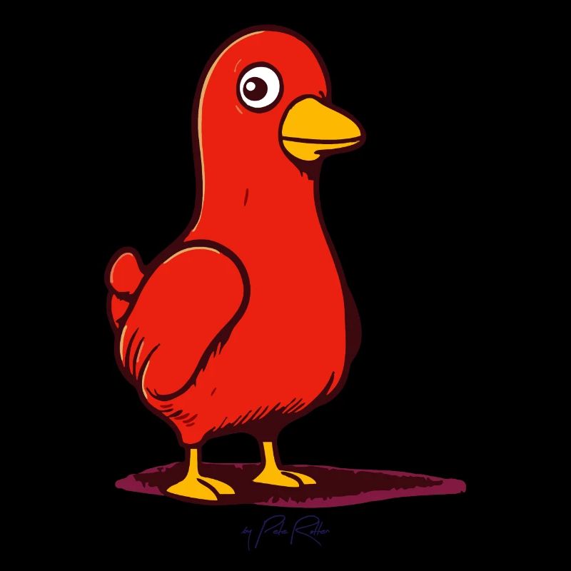 Der verdächtige Cartoon Vogel