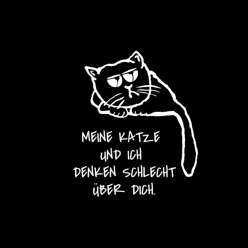 faule Katze Spruch Katzenfreund Geschenk Idee