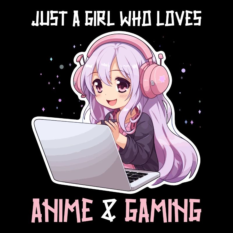 Kawaii Mädchen Anime Manga Mädchen Katze
