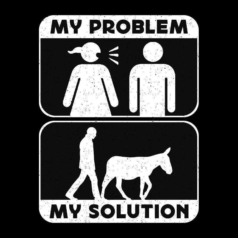 Donkey Lover My Problem My Solution Pictogram Dad