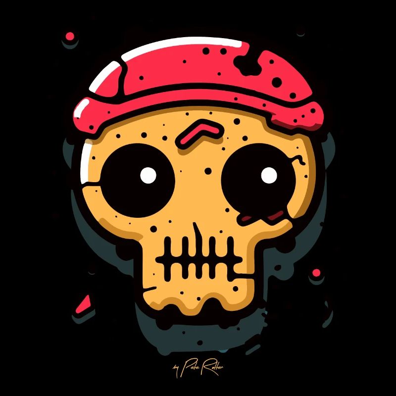 Crâne de pirate de garçon de cabine