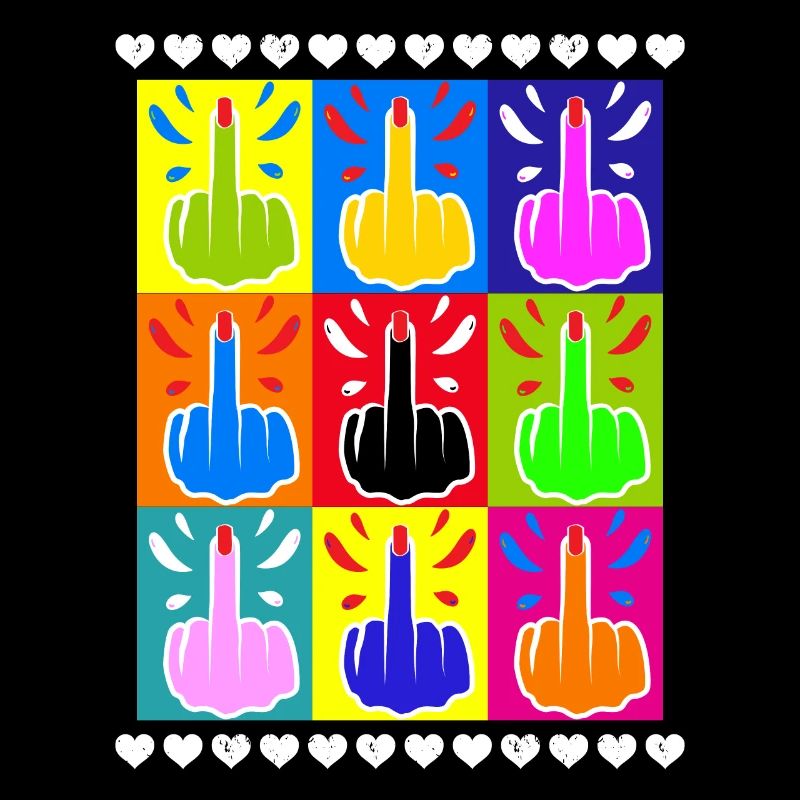 Mittelfinger Pop Farbe Tie Dye Cool