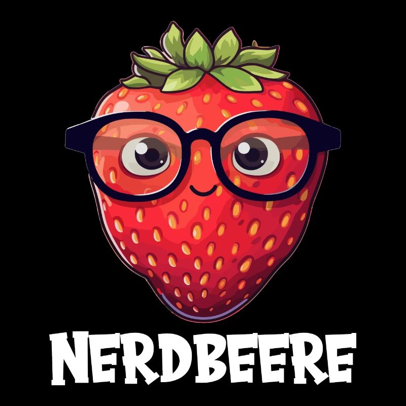 Nerdbeere Junge Mädchen Nerdy Nerd Erdbeere
