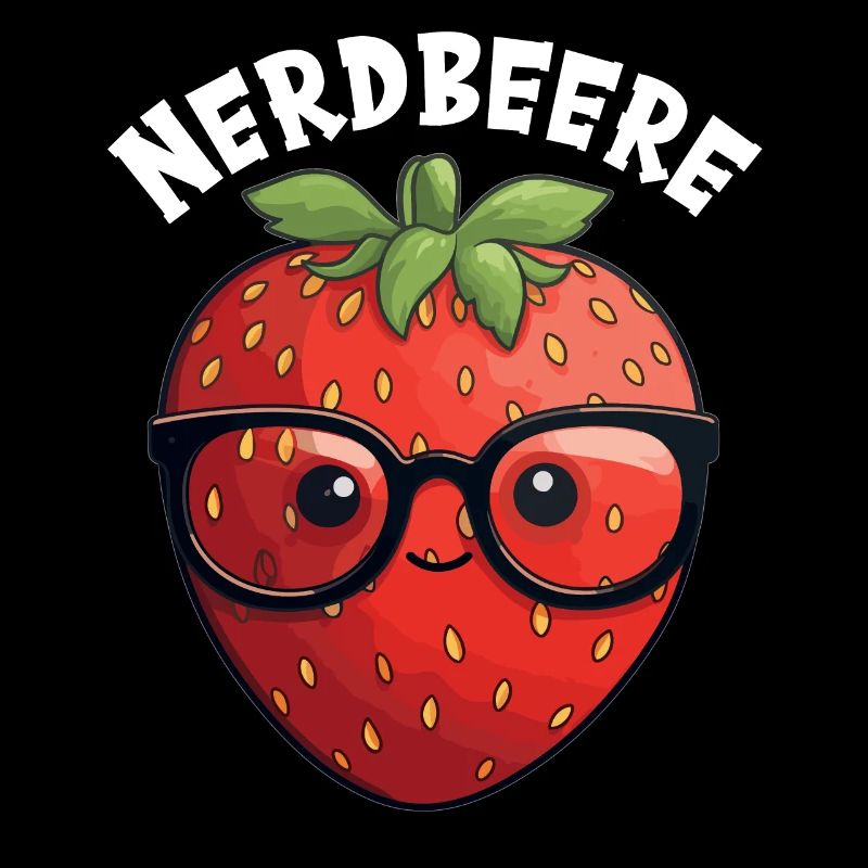 Nerdbeere Junge Mädchen Nerdy Nerd Erdbeere