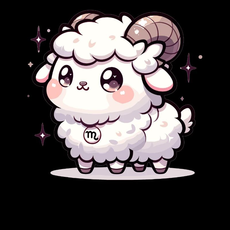 Entzückender Kawaii Steinbock Sternzeichen Geburtstag